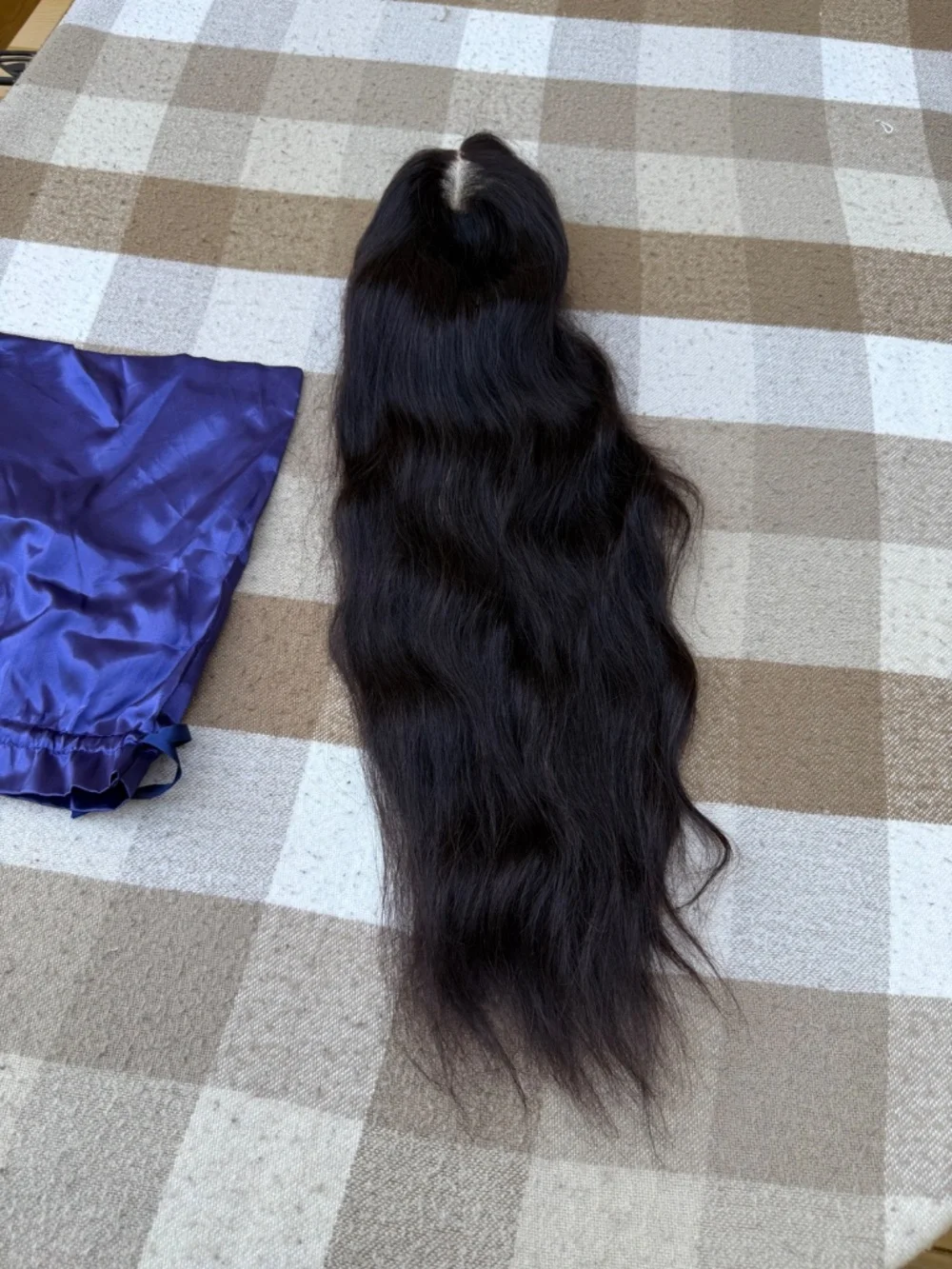 20” Off Black Human Hair Wig